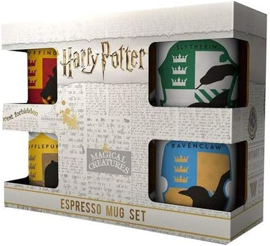 Harry Potter House Pride Set of 4 Espresso Mugs