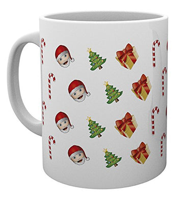 Emoji Pattern Christmas Mug