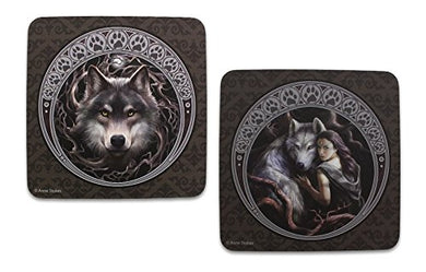 Anne Stokes Wolves Set Of 2 Coasters