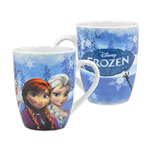 Frozen Elsa, Anna & Olaf Snow Scene Barrel Mug