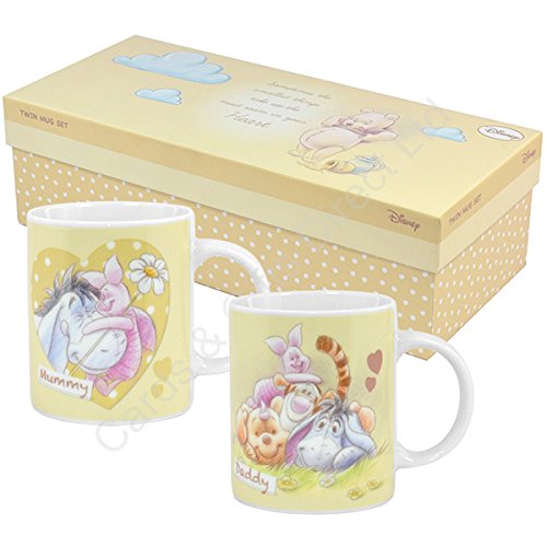 Winnie The Pooh Baby Mummy & Daddy Twin Mug Gift Set
