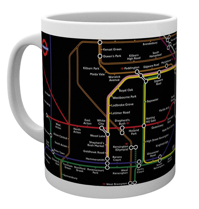 Transport For London (Underground Map Black) Mug