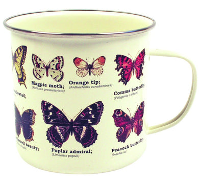 Butterflies Enamel Mug