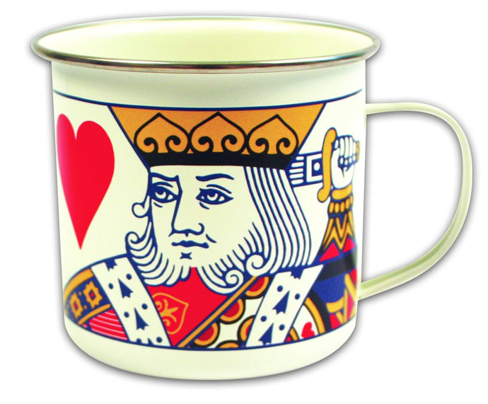 Playing Cards (King of Hearts) Enamel Mug