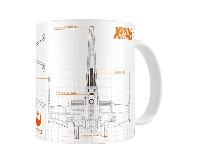 Star Wars Blueprint X-Wing Mug - Boxed
