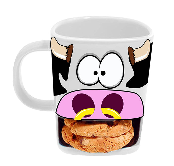 Brew Buddies Cow Mug with Handy Biscuit Storage