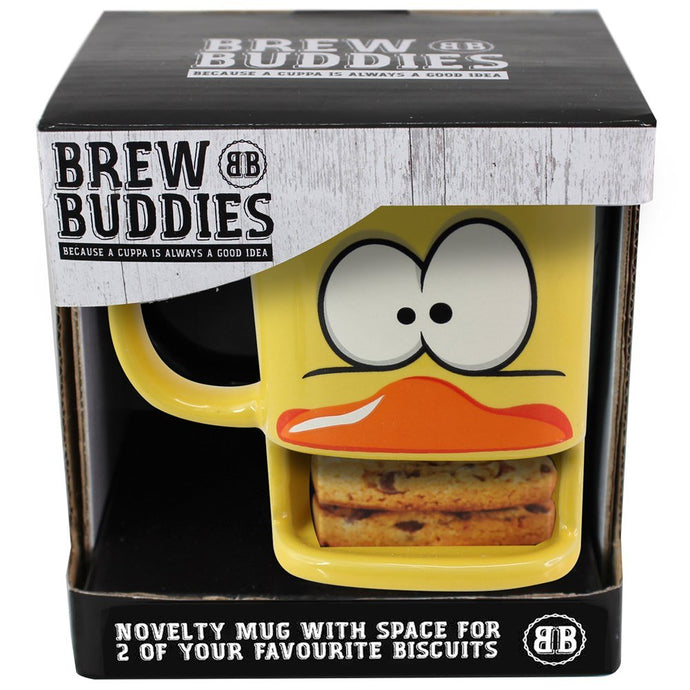 Brew Buddies Duck Mug with Handy Biscuit Storage