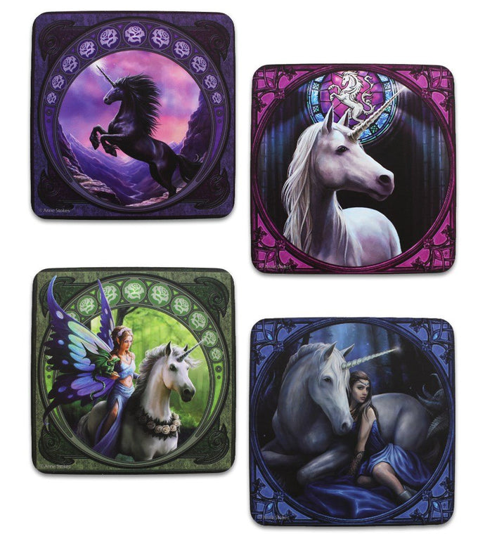 Anne Stokes Unicorn Set Of 4 Coasters