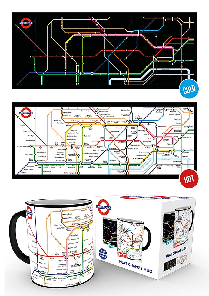 Transport For London (Underground Map) Heat Changing Mug