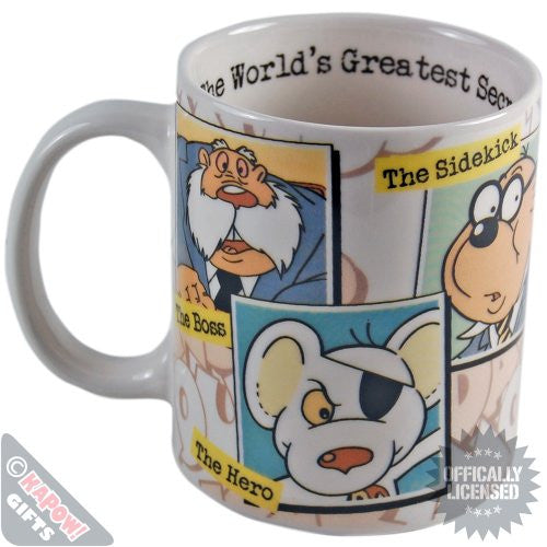 Danger Mouse Mug. Cartoon Collage Chief Big Boss Penfold Greenback