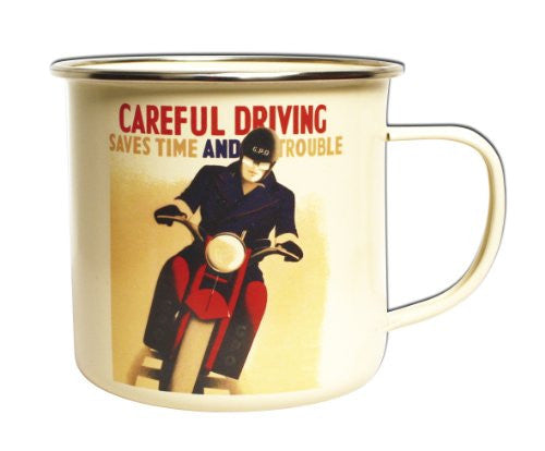 Postal Archive Enamel Mug Careful Driving