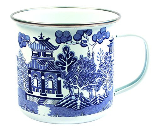 Willow Enamel Mug Blue