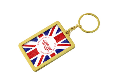 King Charles III Coronation Premium Gold Finish Metal Keyring - Limited Edition